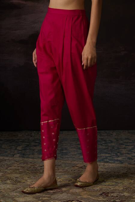 Swatti Kapoor_Pink Zainab Woven Salwar _Online_at_Aza_Fashions