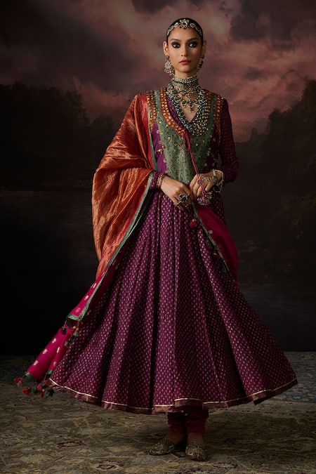 Swatti Kapoor Multi Color V-neck Abeer Gilet 