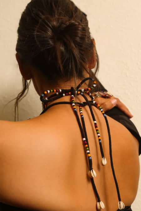 NAKHREWAALI Ghamagham Embroidered Necklace 