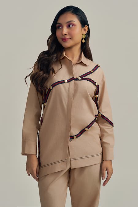 Neetiandmudita Twill Trim Shirt 