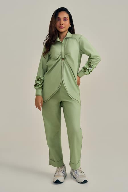 Neetiandmudita Cuff Story Pant Set 