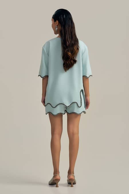 Neetiandmudita Morning Dew Shorts Co-ord Set 