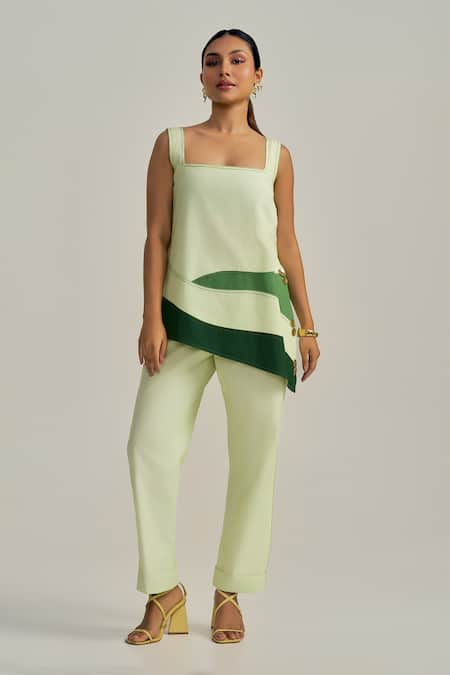 Neetiandmudita Meadow Contrast Pant Set 