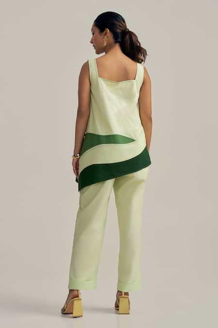 Neetiandmudita Meadow Contrast Pant Set 