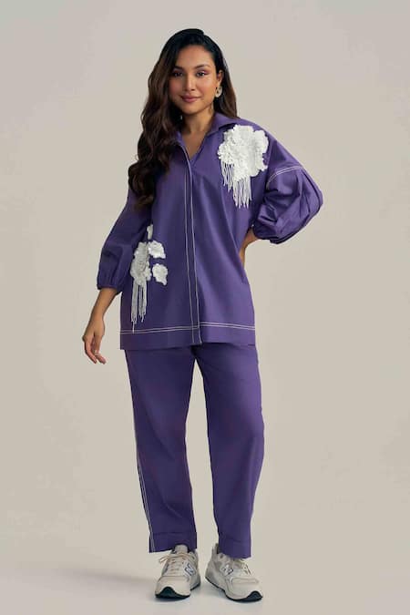 Neetiandmudita Purple Haze Pant Co-ord Set 
