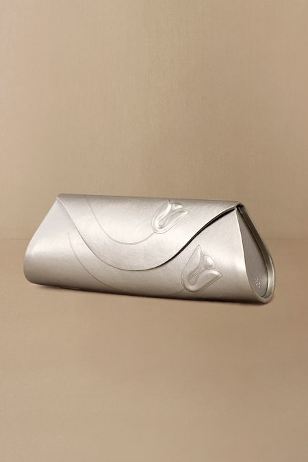 Ampm Silver Siara Clutch 