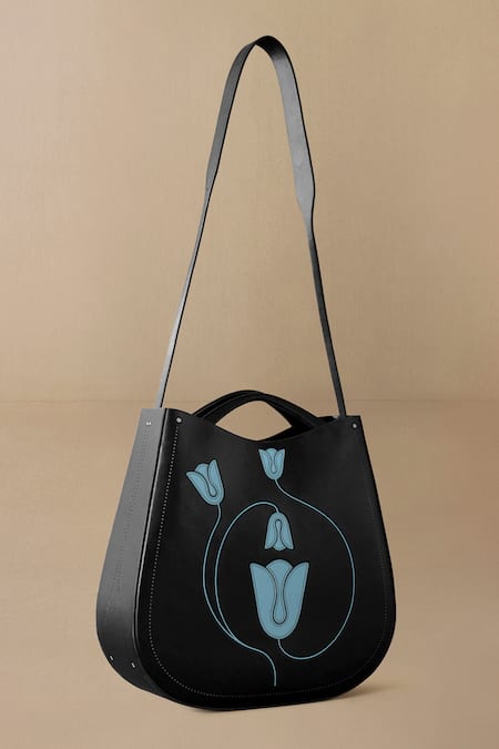 Ampm Black Mesina Tote Bag Online at Aza Fashions Ampm_Black Mesina Tote Bag _Online_at_Aza_Fashions