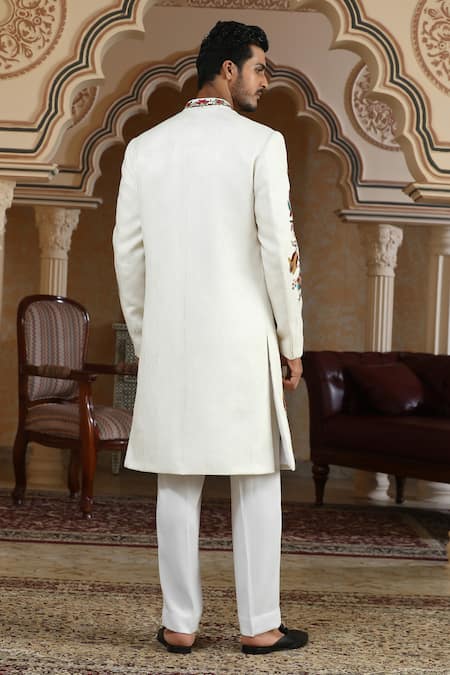 Kudrat Couture Rajphool Hand Embroidered Sherwani Set 