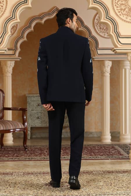 Kudrat Couture Van Raj Embroidered Short Bandhgala Set 