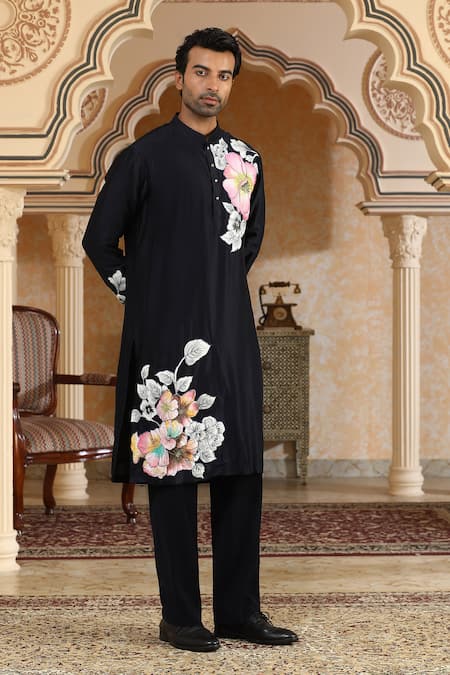 Kudrat Couture Handpainted Phoolkumar Kurta Set 