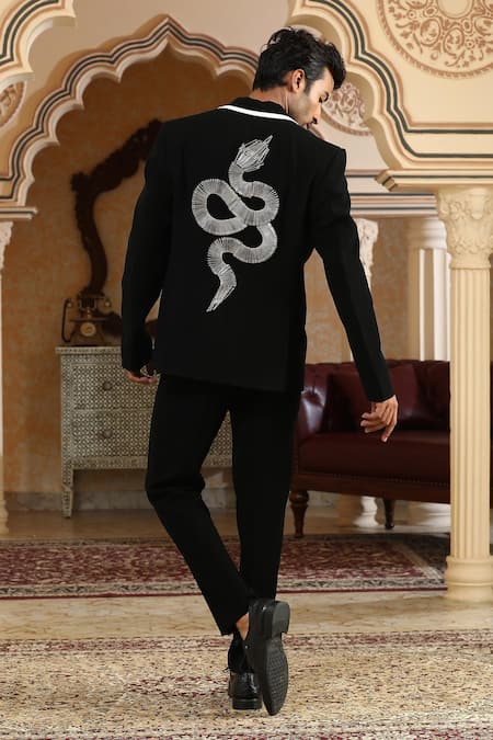Kudrat Couture Serpents Charm Embroidered Suit Set 