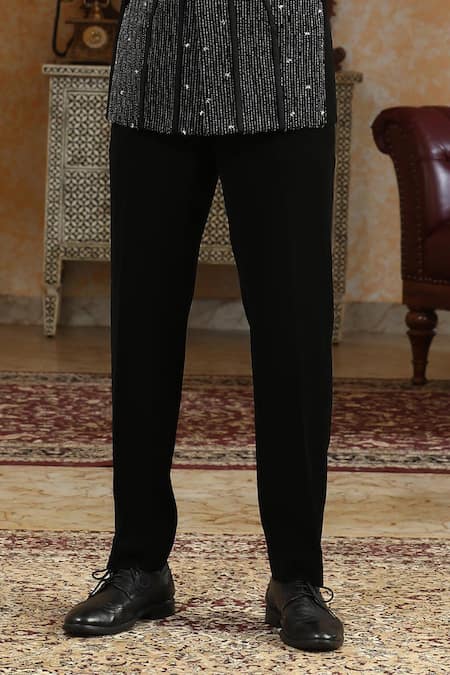 Buy_Kudrat Couture_Black Cut Work Galactic World Embroidered Suit Set _Online_at_Aza_Fashions