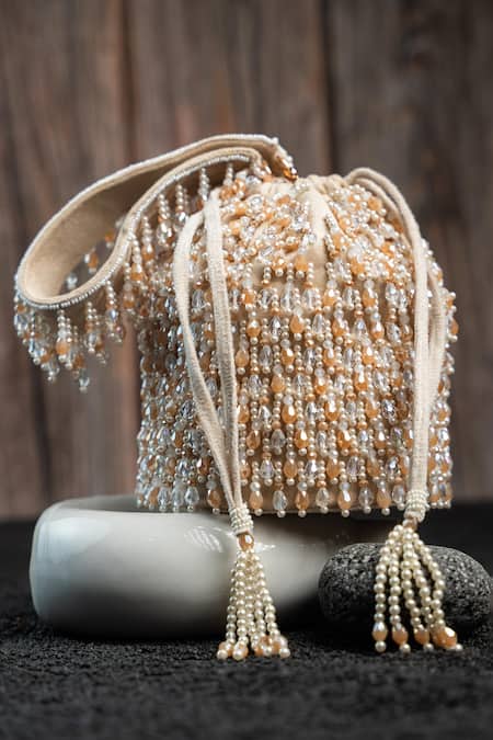 Nayaab By Sonia Serenity Gilt Drops Oceanic Blush Potli 