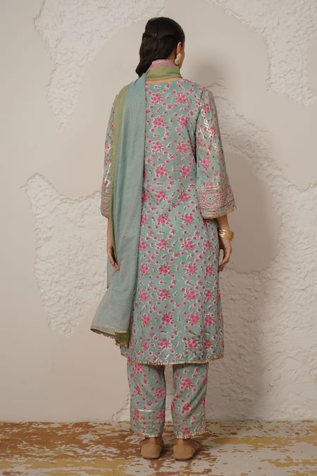 Nemaani Meher Hand Block Print Kurta Set 