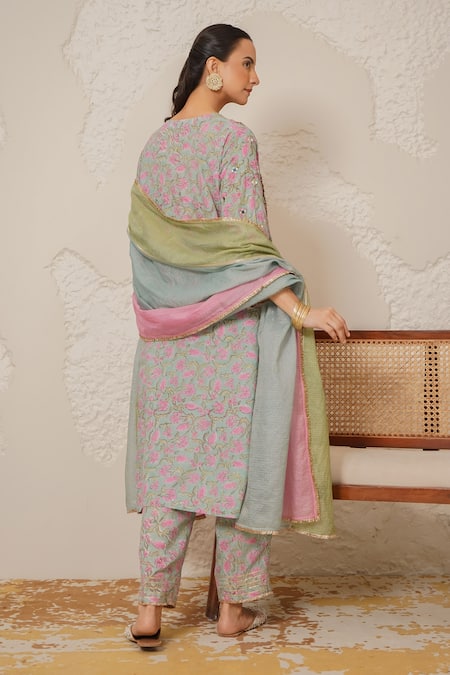 Nemaani Noor Hand Block Print Kurta Set 