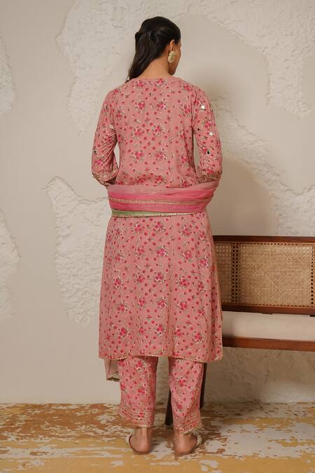 Nemaani Aaina Hand Block Print Kurta Set 