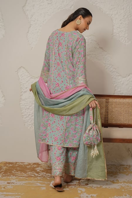 Nemaani Ira Hand Block Print Kurta Set 