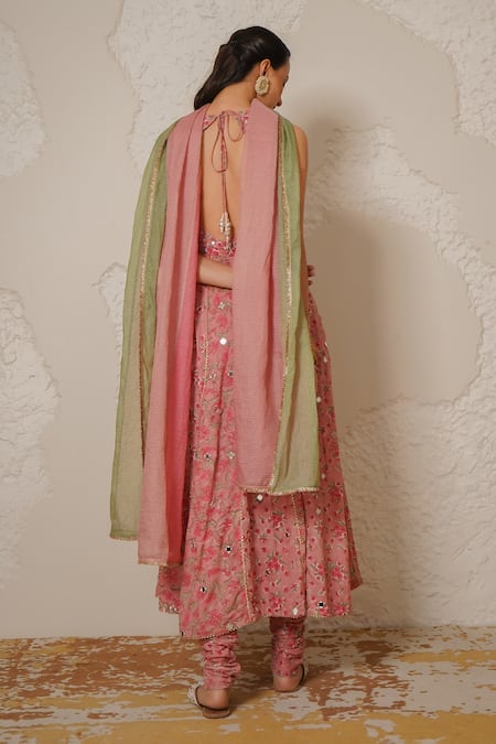 Nemaani Naaz Hand Block Print Anarkali Set 