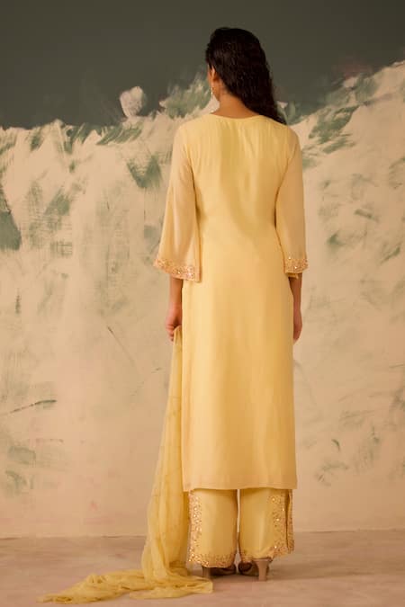 Radha Sharma Hand Embroidered Kurta & Palazzo Set 