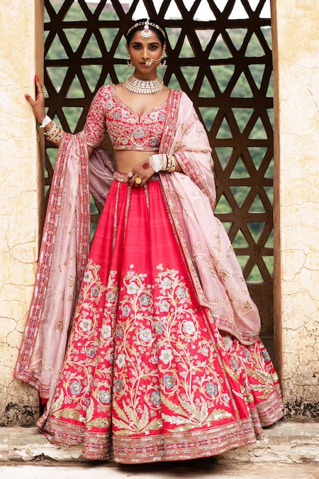 Aangan By Parul Floral Whispers Lehenga Set 
