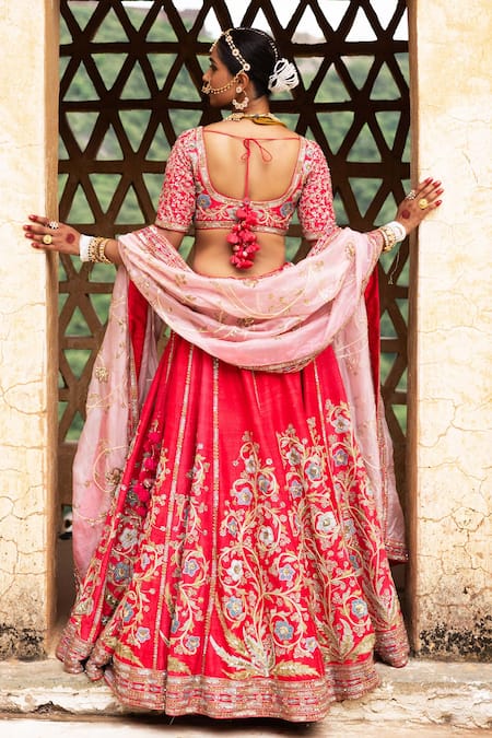 Aangan By Parul Floral Whispers Lehenga Set 
