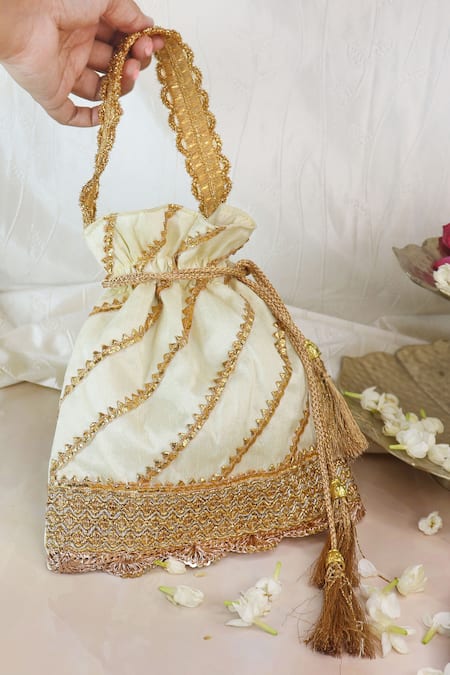 Soho Boho Studio By Aarti Thakur Gota Patti Embellished Potli Bag 