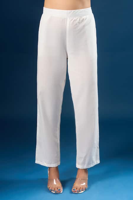 Naintara Bajaj_Red Cotton Embroidery Round Neck Florette Print Kurta Set _Online_at_Aza_Fashions