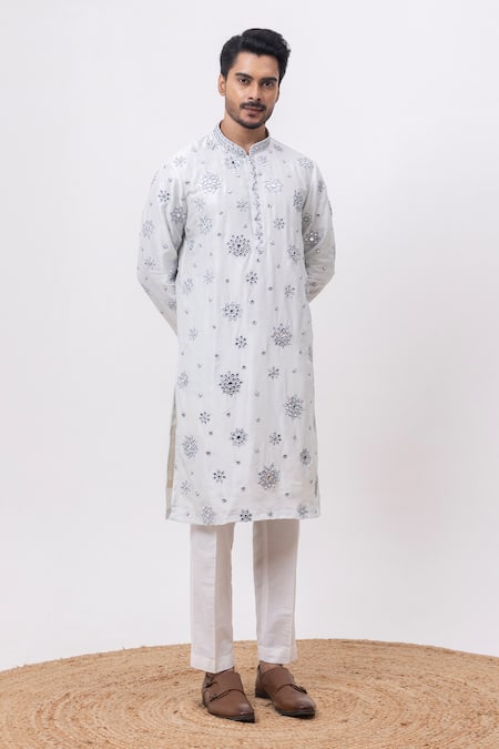 Kaka Calcutta Chaand Kaanch Kurta & Pant Set 