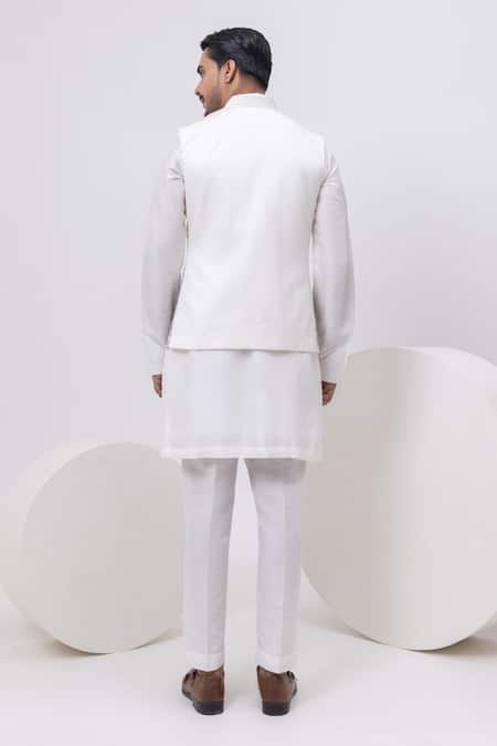 Kaka Calcutta Building Nehru Jacket With Kurta & Pant Set 