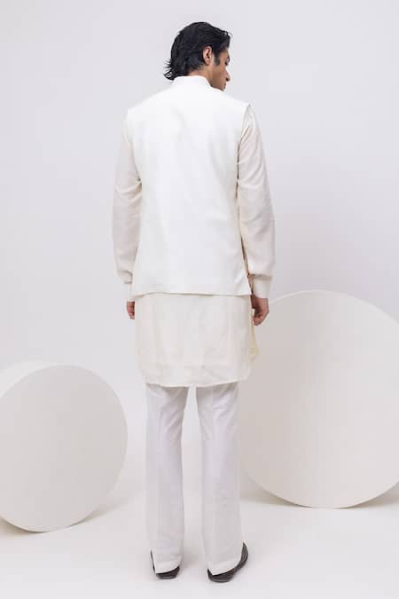 Kaka Calcutta Greece Nehru Jacket With Kurta & Pant Set 