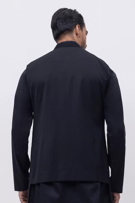 Kaka Calcutta Pintuck Panel Nehru Jacket 