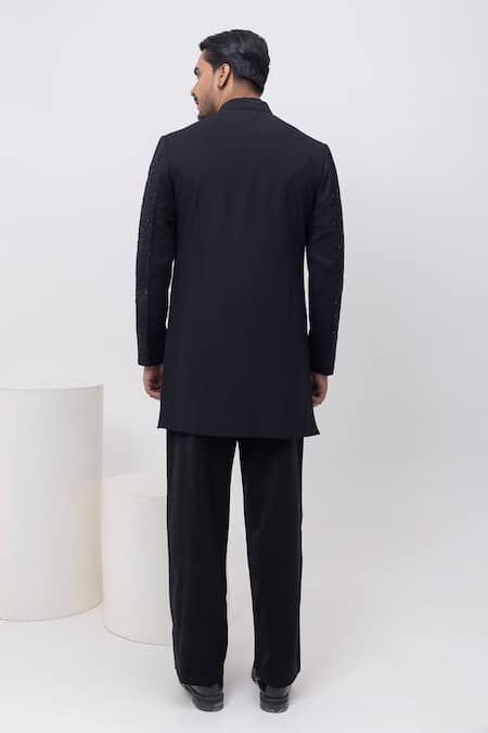 Kaka Calcutta Water Open Jacket Kurta Set With Trousers 