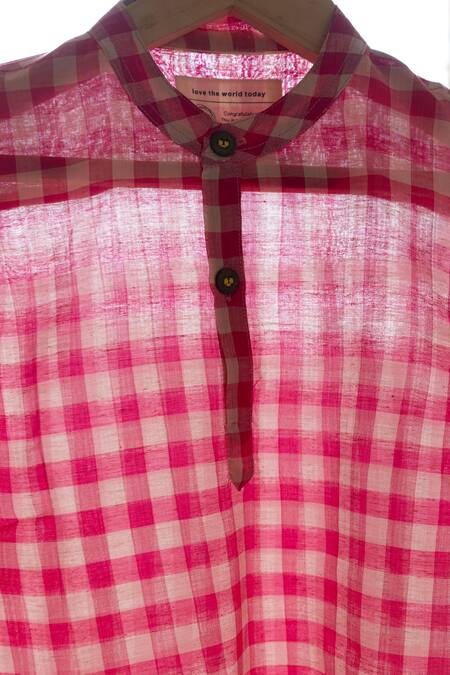 Buy_Love The World Today_Pink Candy Cloud Handwoven Cotton Shirt