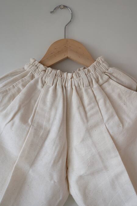 Love The World Today_Navy Cotton Lata Monstera Print Shirt And Baggy Pant Set_at_Aza_Fashions