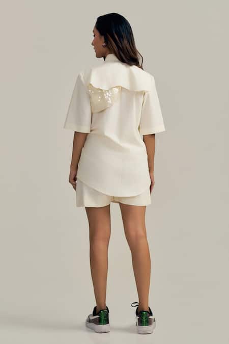 Neetiandmudita Ruffle Glimmer Shirt 