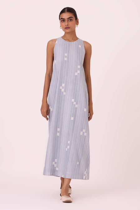 The Summer House Amaran Blue Ikat Maxi Dress 