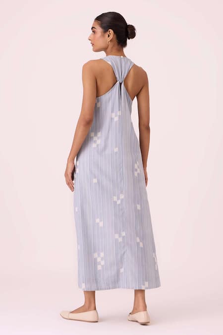 The Summer House Amaran Blue Ikat Maxi Dress 