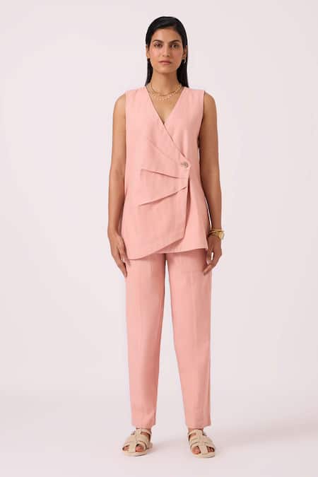 The Summer House Victory Pink Handwoven Pant 
