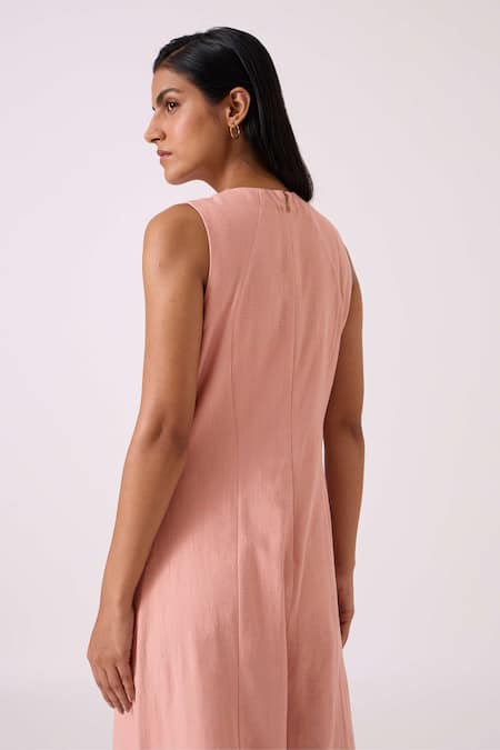 The Summer House Vronsky Pink Handwoven Jumpsuit 