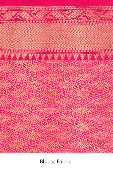 Zal From Benaras_White Silk Zari Pure Banarasi Handloom Saree With Unstitched Blouse Piece _at_Aza_Fashions