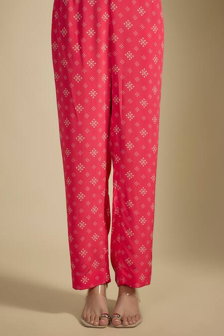 Nadima Saqib Fuchsia Crepe, Organza Sequins, Fuschia Pink Printed And Embroidered Kurta Set Online at Aza Fashions Nadima Saqib_Fuchsia Crepe, Organza Sequins, Fuschia Pink Printed And Embroidered Kurta Set _Online_at_Aza_Fashions