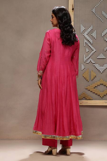 Kyra By Bhavna Wild Rose Chanderi Kurta Set 