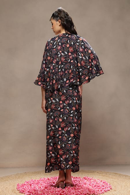 Kyra By Bhavna Cinder Bloom Skirt Set 