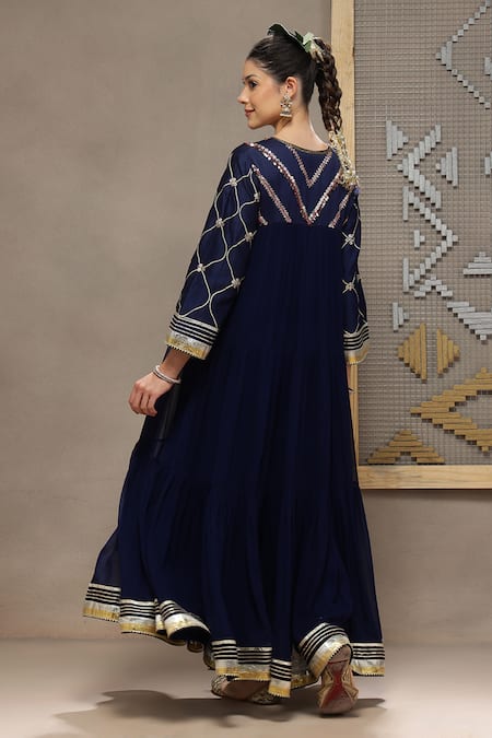 Kyra By Bhavna Navy Blue Inaya Anarkali Set 