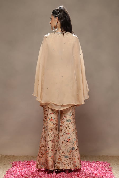 Kyra By Bhavna Amber Bling Jacket Set  