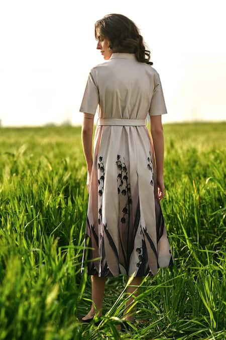 Buy AFRIYA Multi Color Poplin, Lycra Collared Peach Lilies Meadow Blazer Dress Online at Aza Fashions Buy_AFRIYA_Multi Color Poplin, Lycra Collared Peach Lilies Meadow Blazer Dress _Online_at_Aza_Fashions