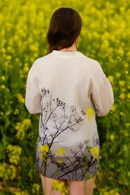 AFRIYA Monochrome Meadow Long Shirt 