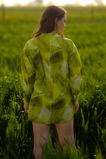 AFRIYA Green Ferns Long Shirt 