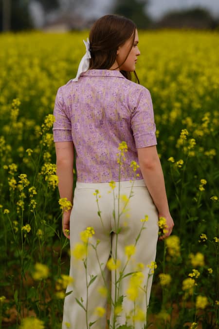 AFRIYA Lavender Short Blazer 