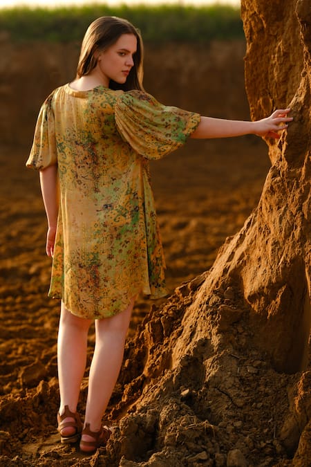 AFRIYA Multi Abstract Shirt Dress 